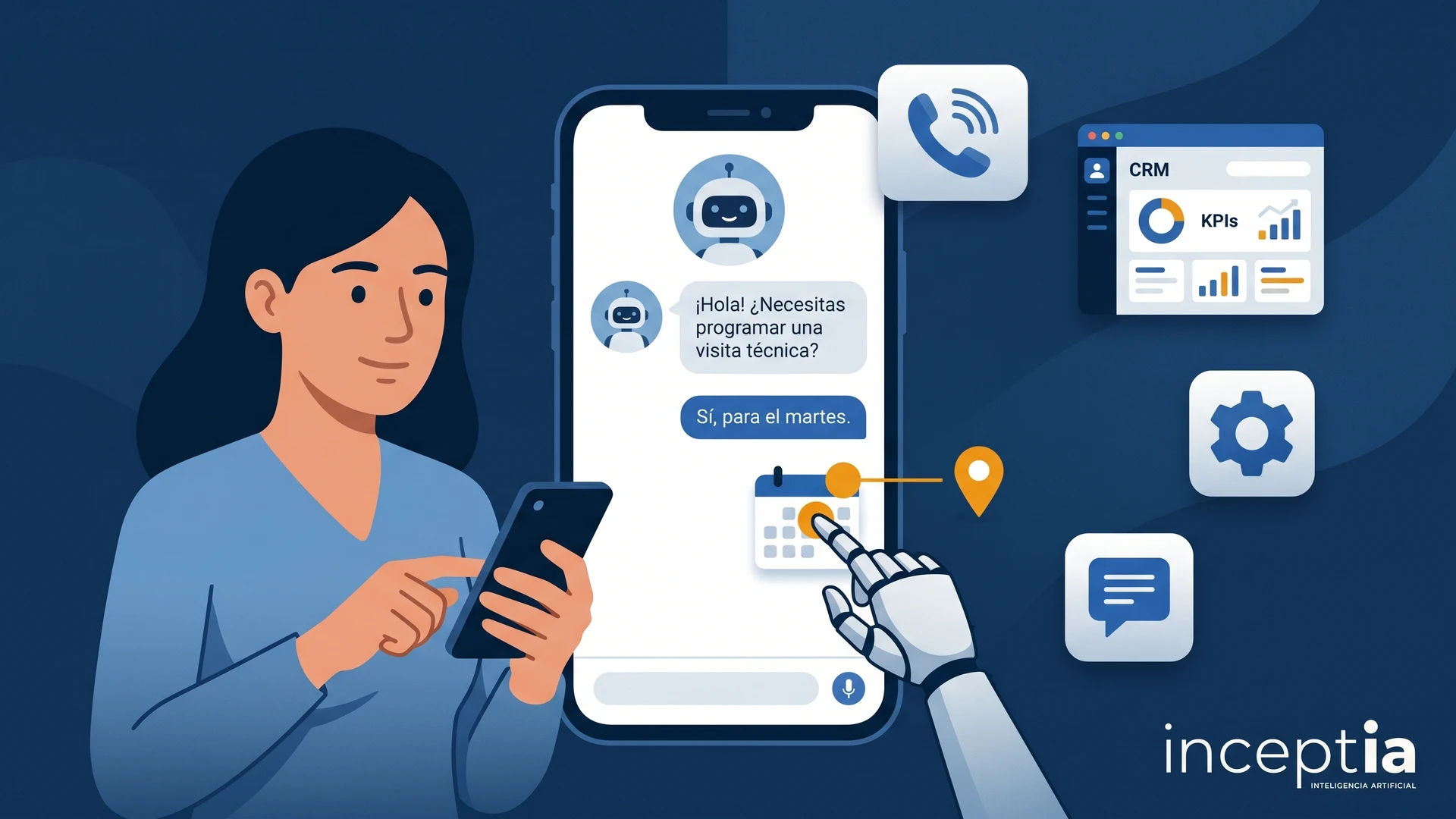La IA mejora la gestión del servicio de campo al automatizar interacciones con clientes y optimizar respuestas rápidas y estructuradas.