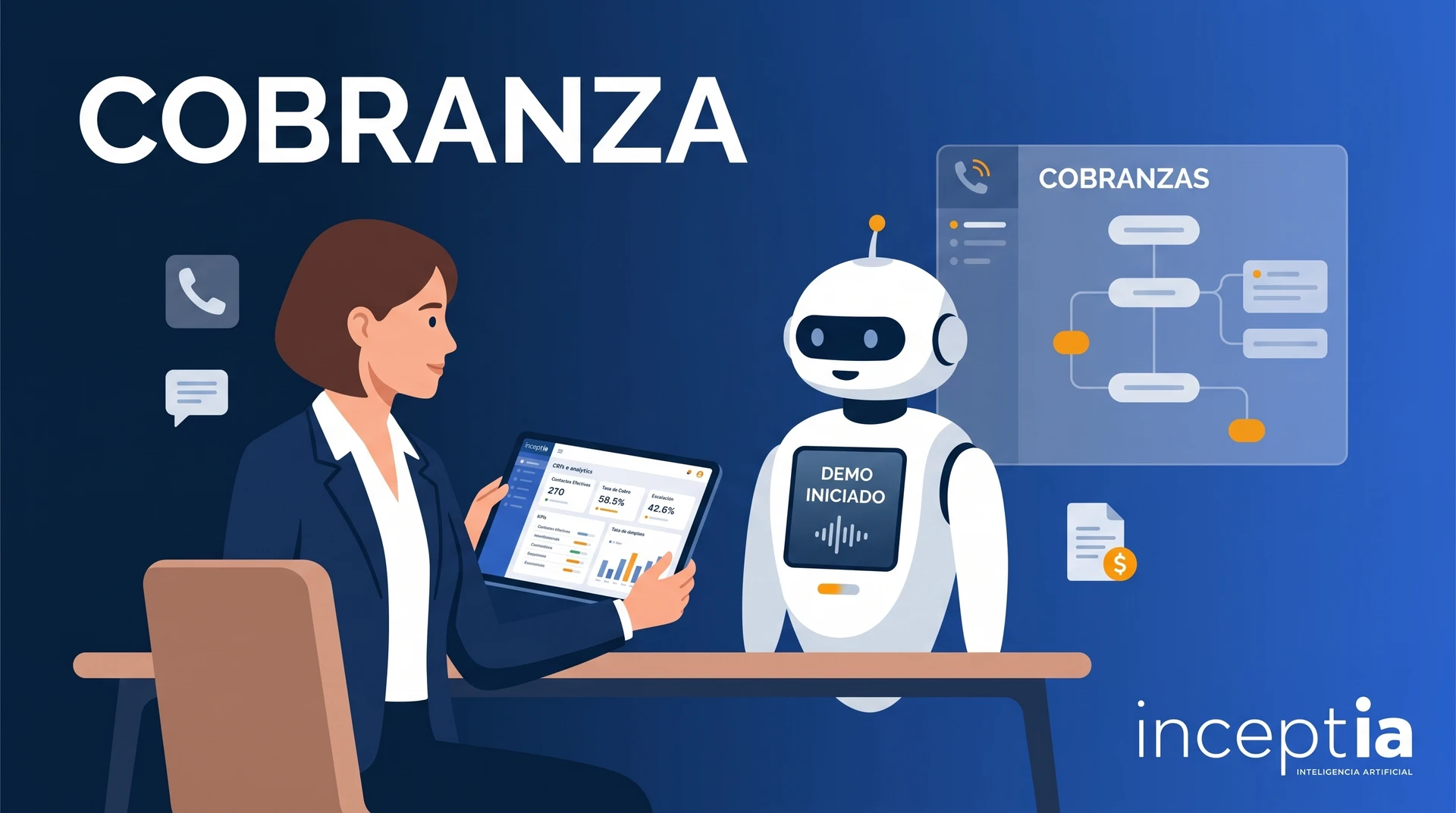 Demostración de voicebot de cobranzas con evaluación de funcionalidades y recomendaciones esenciales.