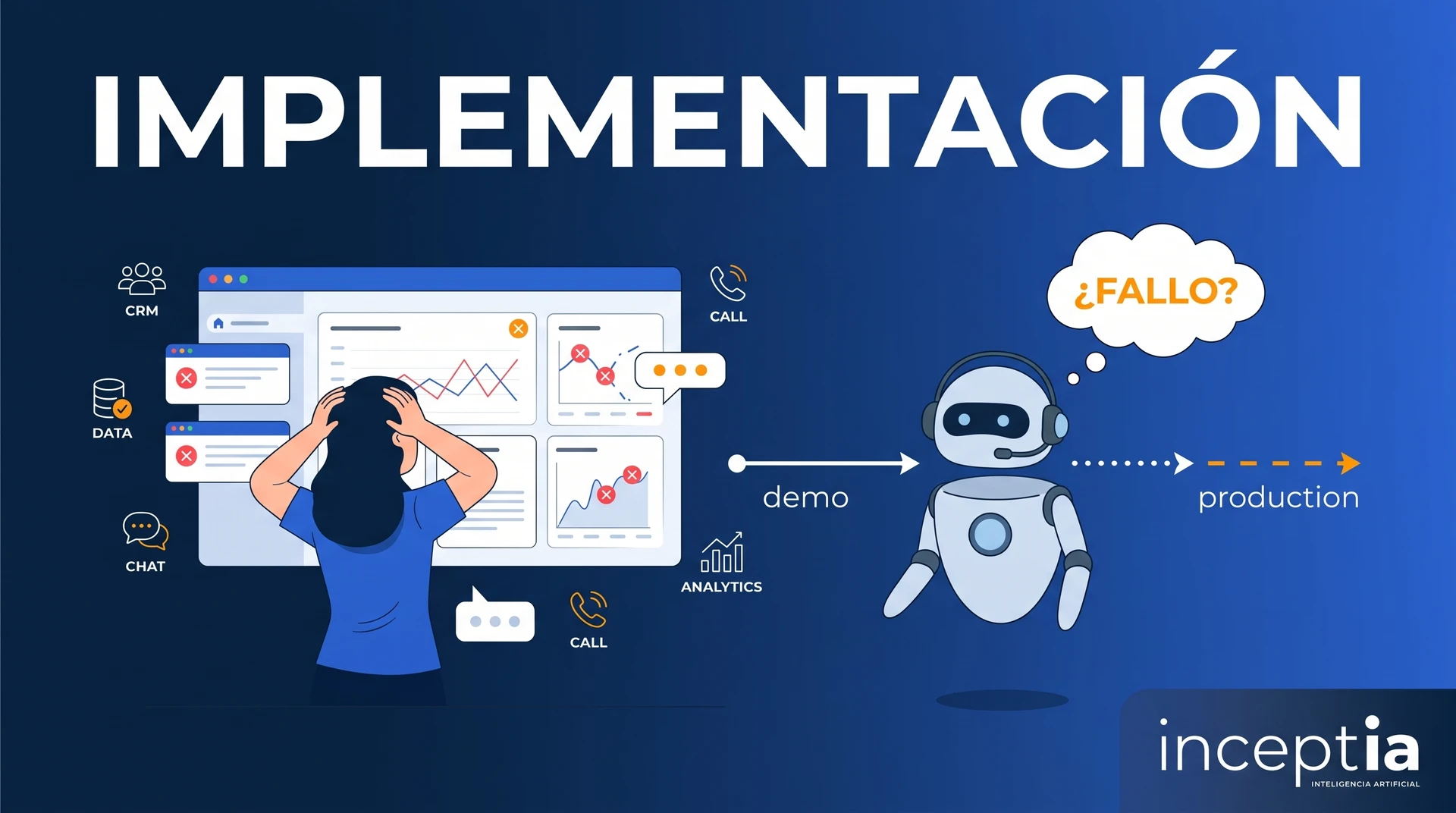 Errores comunes al implementar un voicebot: diferencias entre demo y producción en su desarrollo.